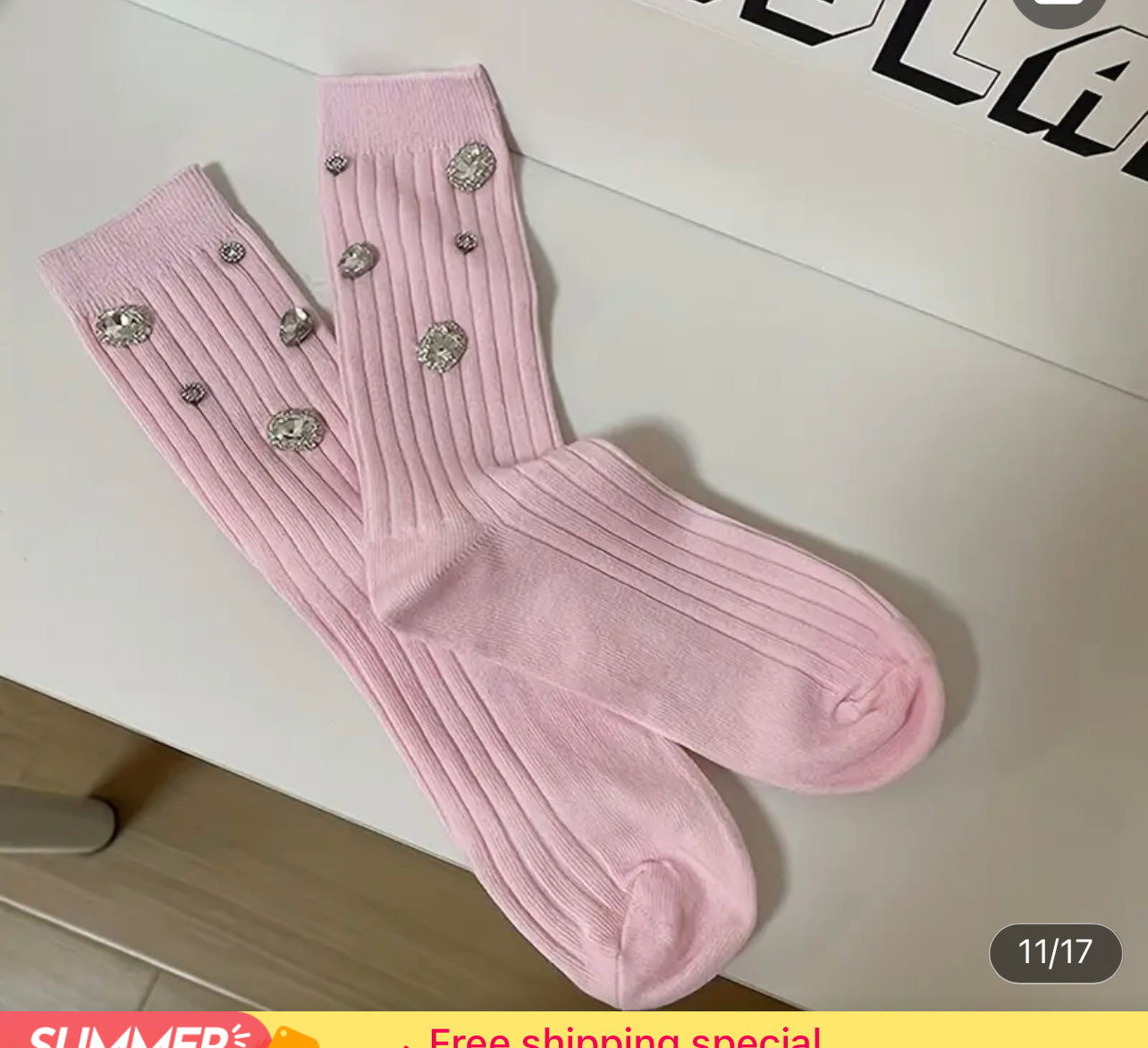 Jeweled socks