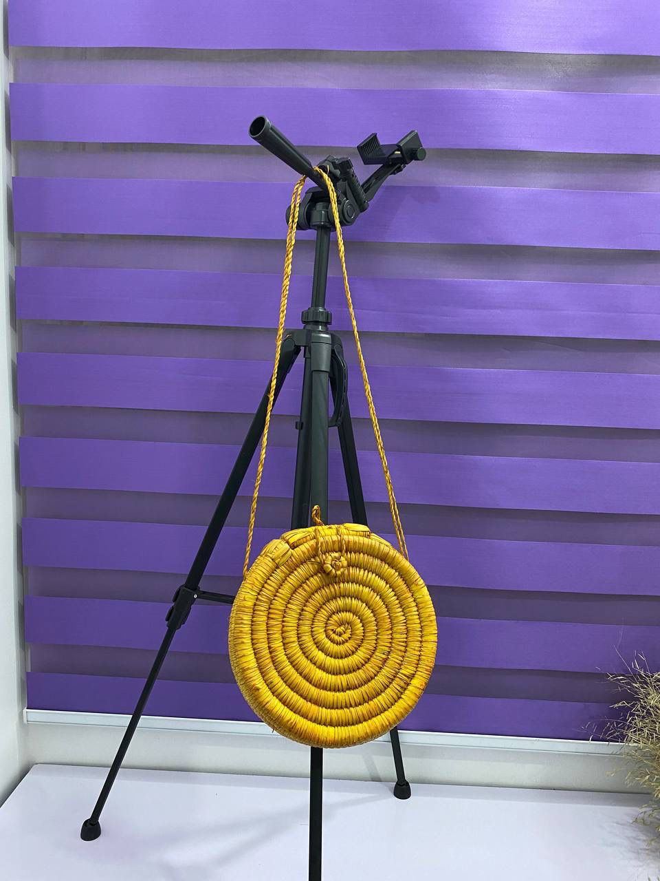 Lagos handwoven bag in “mustard “