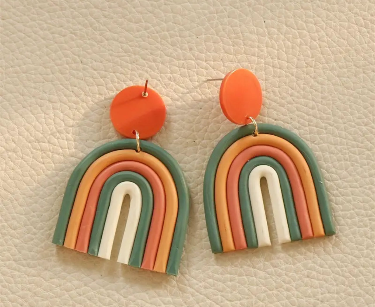 Earth tones rainbow earrings