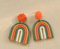 Earth tones rainbow earrings